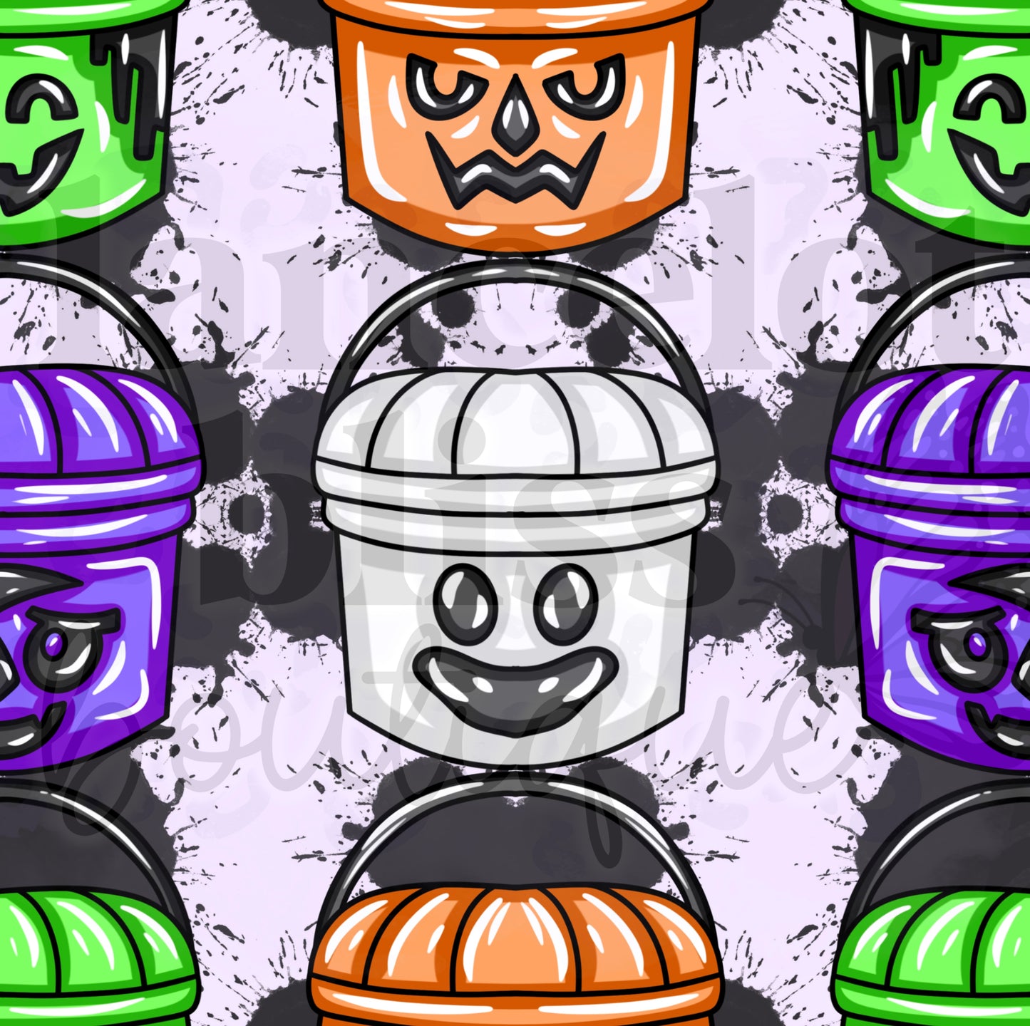 Halloween Buckets Seamless