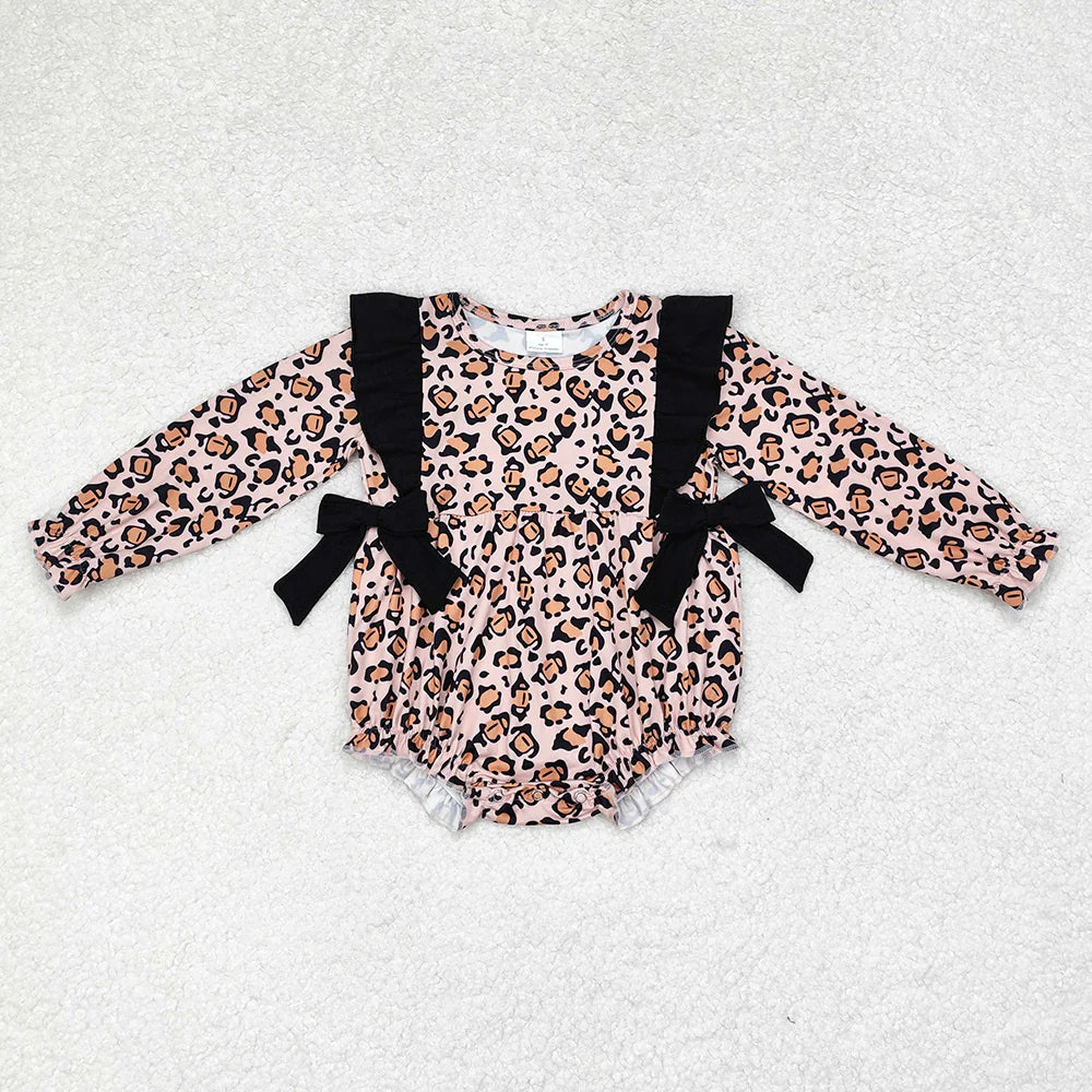 Leopard Bow Bubble Romper Closes 9/7/25