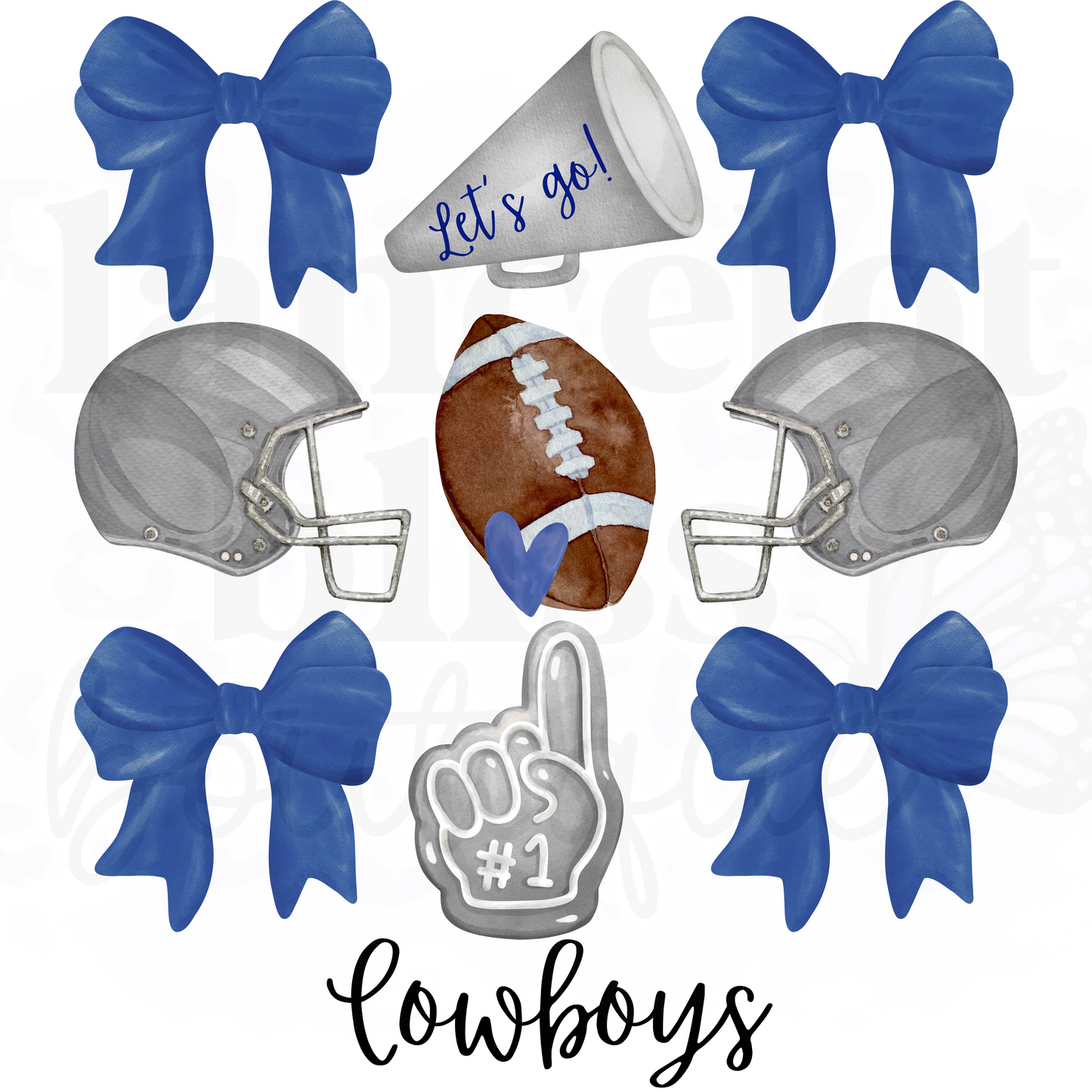 Cowboys Bow Collage PNG