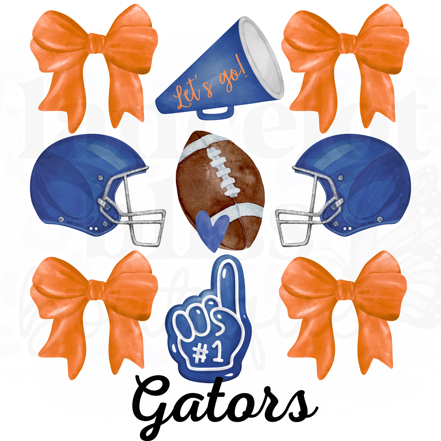 Gators Bow Collage PNG