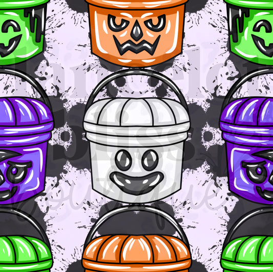 Halloween Buckets Seamless