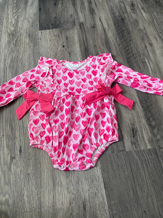 Pink Hearts Romper RTS