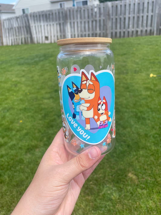 Blue Dog Glass Tumbler RTS