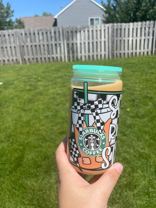Green Coffee Snow Globe Tumbler RTS