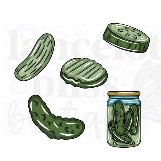 5 Pickles Clip Art Bundle