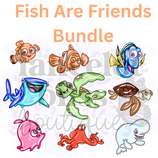 9 Fish Are Friends Clip Art Bundle