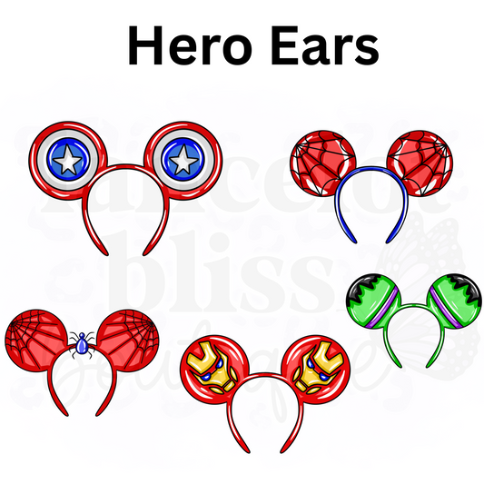 5 Hero Ears Clip Art Bundle