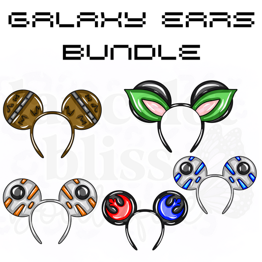 5 Galaxy Ears Clip Art Bundle