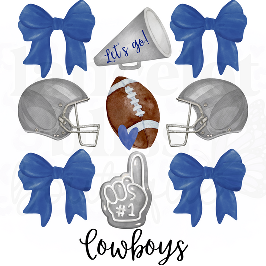 Cowboys Bow Collage PNG