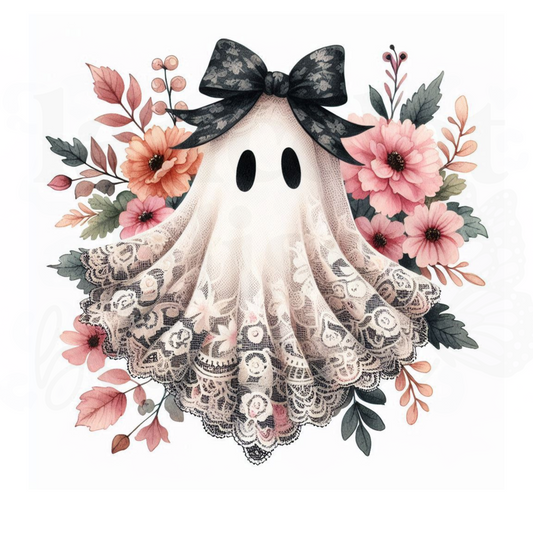 Floral Lace Ghost PNG