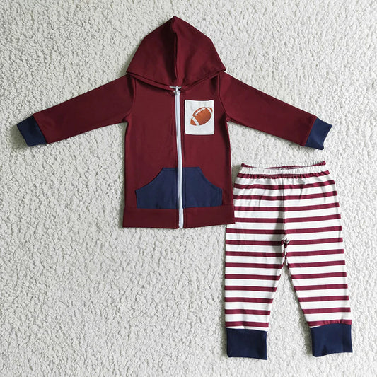 Football Zip Up Hoodie Set Closes 9/7/25